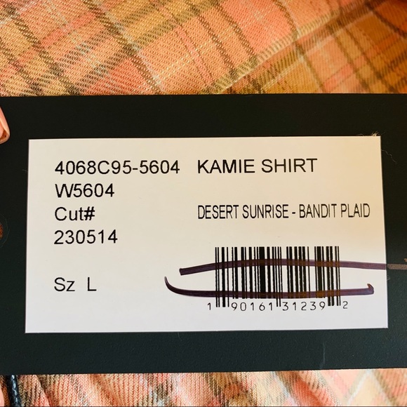 PAIGE Plaid Button Down Long Sleeve Kamie Shirt. - Picture 8 of 8